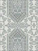 Neoclassic Scroll Soft Grey Grey Dark Grey Wallpaper RM30908 by Casa Mia Wallpaper for sale at Wallpapers To Go