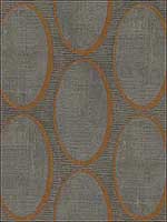 Metallic Circles Dark Grey Gold Wallpaper RM70006 by Casa Mia Wallpaper for sale at Wallpapers To Go