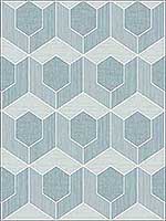 3D Hexagon Soft Blue Wallpaper RM70402 by Casa Mia Wallpaper for sale at Wallpapers To Go