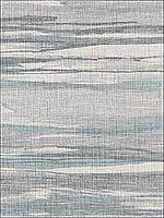 Grasscloth Waves Grey Soft Blue Wallpaper RM70600 by Casa Mia Wallpaper for sale at Wallpapers To Go