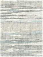 Grasscloth Waves Soft Grey Soft Blue Wallpaper RM70608 by Casa Mia Wallpaper for sale at Wallpapers To Go