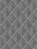 3D Pyramid Grasscloth Soft Black Wallpaper RM71000 by Casa Mia Wallpaper for sale at Wallpapers To Go