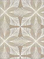 Roulettes Tan White Wallpaper HC7543 by Ronald Redding Wallpaper for sale at Wallpapers To Go