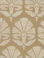 Ottoman Fans Gold White Wallpaper HC7575 by Ronald Redding Wallpaper for sale at Wallpapers To Go