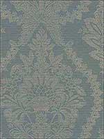 Heritage Damask Blue Wallpaper HC7593 by Ronald Redding Wallpaper for sale at Wallpapers To Go