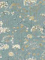Botanical Fantasy Blue Wallpaper NA0542 by Candice Olson Wallpaper for sale at Wallpapers To Go
