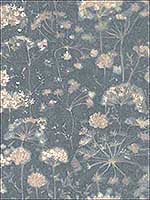 Botanical Fantasy Dark Blue Wallpaper NA0543 by Candice Olson Wallpaper for sale at Wallpapers To Go