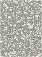 Fox and Hare Gray Peel and Stick Wallpaper PSW1165RL by Magnolia Home Wallpaper by Joanna Gaines for sale at Wallpapers To Go