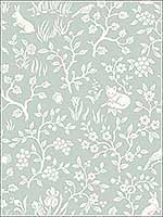 Fox and Hare Green Peel and Stick Wallpaper PSW1167RL by Magnolia Home Wallpaper by Joanna Gaines for sale at Wallpapers To Go