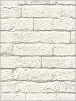 Brick And Mortar White Peel and Stick Wallpaper PSW1174RL by Magnolia Home Wallpaper by Joanna Gaines for sale at Wallpapers To Go