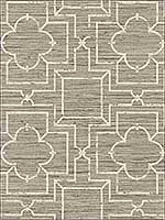 Quatrefoil Trellis Neutral Peel and Stick Wallpaper PSW1067RL by York Wallpaper for sale at Wallpapers To Go