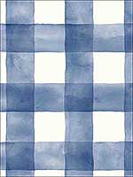 Checkmate Watercolor Plaid Blue Peel and Stick Wallpaper PSW1078RL by York Wallpaper for sale at Wallpapers To Go