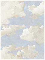 Clouds on Canvas Blue Peel and Stick Wallpaper PSW1079RL by York Wallpaper for sale at Wallpapers To Go