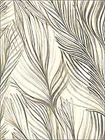 Peaceful Plume Charcoal Gold Peel and Stick Wallpaper PSW1104RL by York Wallpaper for sale at Wallpapers To Go