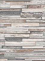 Reclaimed Wood Plank Light Gray and Brown Wallpaper NW32600 by NextWall Wallpaper for sale at Wallpapers To Go