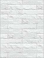 Limestone Brick Eggshell and Gray Wallpaper NW34400 by NextWall Wallpaper for sale at Wallpapers To Go