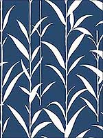 Bamboo Leaves Navy Blue Wallpaper NW36402 by NextWall Wallpaper for sale at Wallpapers To Go