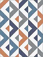 Seesaw Multicolor Geometric Faux Linen Wallpaper 290225542 by A Street Prints Wallpaper for sale at Wallpapers To Go