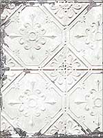 Donahue White Tin Ceiling Wallpaper 292222305 by A Street Prints Wallpaper for sale at Wallpapers To Go