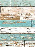 Levi Turquoise Scrap Wood Wallpaper 292222318 by A Street Prints Wallpaper for sale at Wallpapers To Go