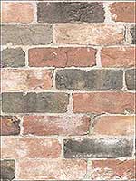 Rustin Red Reclaimed Bricks Wallpaper 292222320 by A Street Prints Wallpaper for sale at Wallpapers To Go