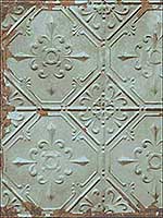 Donahue Turquoise Tin Ceiling Wallpaper 292222331 by A Street Prints Wallpaper for sale at Wallpapers To Go