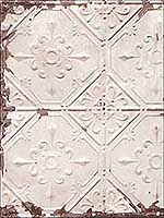 Donahue Off White Tin Ceiling Wallpaper 292222332 by A Street Prints Wallpaper for sale at Wallpapers To Go