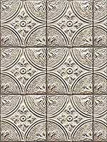 Cornelius Grey Tin Celing Tile Wallpaper 292223764 by A Street Prints Wallpaper for sale at Wallpapers To Go