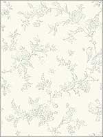 French Nightingale Sage Floral Scroll Wallpaper 311902194 by Chesapeake Wallpaper for sale at Wallpapers To Go