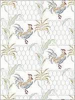 Hank Multicolor Rooster Wallpaper 311913022 by Chesapeake Wallpaper for sale at Wallpapers To Go