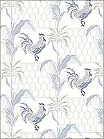 Hank Blue Rooster Wallpaper 311913023 by Chesapeake Wallpaper for sale at Wallpapers To Go