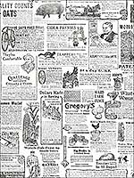 Underwood Black Vintage Newspaper Wallpaper 311913081 by Chesapeake Wallpaper for sale at Wallpapers To Go