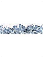 Parton Blue Chicken Border 311913551B by Chesapeake Wallpaper for sale at Wallpapers To Go