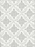 Wynonna Light Grey Geometric Floral Wallpaper 311913531 by Chesapeake Wallpaper for sale at Wallpapers To Go