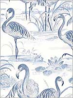 Everglades Blue Flamingos Wallpaper 312013602 by Chesapeake Wallpaper for sale at Wallpapers To Go