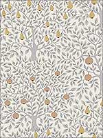 Pomona Light Grey Fruit Tree Wallpaper 294833012 by A Street Prints Wallpaper for sale at Wallpapers To Go