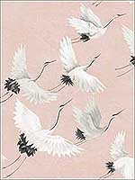 Windsong Pink Bird Wallpaper 290424305 by Brewster Wallpaper for sale at Wallpapers To Go