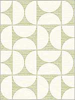 Deedee Green Geometric Faux Grasscloth Wallpaper 290425670 by Brewster Wallpaper for sale at Wallpapers To Go