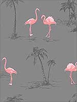 Sanibel Taupe Flamingo Wallpaper 290441239SW by Brewster Wallpaper for sale at Wallpapers To Go