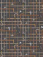 Bastoni Charcoal Wallpaper 11414028 by Cole and Son Wallpaper for sale at Wallpapers To Go
