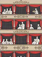Teatro Linen Rouge Wallpaper 11418037 by Cole and Son Wallpaper for sale at Wallpapers To Go