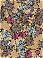 Frutto Proibito Plum Gold Wallpaper 11425049 by Cole and Son Wallpaper for sale at Wallpapers To Go
