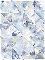 Mosaic Blue Beige Grey Wallpaper FW36819 by Patton Norwall Wallpaper for sale at Wallpapers To Go