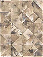 Mosaic Ochre Brown Grey Wallpaper FW36821 by Patton Norwall Wallpaper for sale at Wallpapers To Go