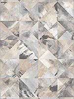 Mosaic Beige Black Grey Wallpaper FW36822 by Patton Norwall Wallpaper for sale at Wallpapers To Go