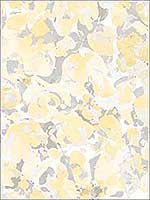 Bloom Yellow Grey Wallpaper FW36823 by Patton Norwall Wallpaper for sale at Wallpapers To Go