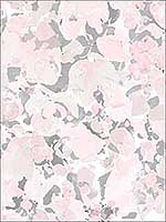 Bloom Pink Grey Wallpaper FW36826 by Patton Norwall Wallpaper for sale at Wallpapers To Go