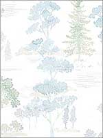 Forest Blue Green Wallpaper FW36829 by Patton Norwall Wallpaper for sale at Wallpapers To Go