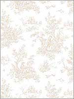 Toile Brown Wallpaper AB27655 by Patton Norwall Wallpaper for sale at Wallpapers To Go