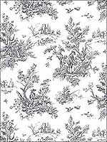 Toile Black Wallpaper AB42413 by Patton Norwall Wallpaper for sale at Wallpapers To Go